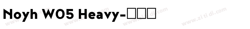Noyh W05 Heavy字体转换 Noyh W05 Heavy字体转换